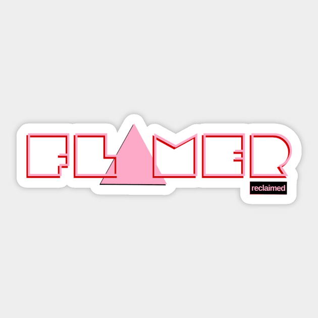 Flamer Reclaimed - Pink Triangle Sticker by DiaperedFancy